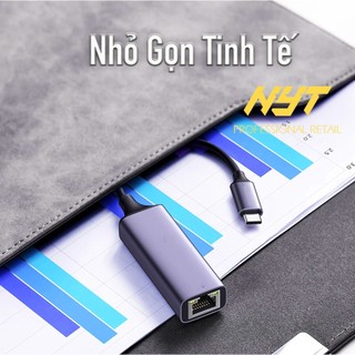 Cáp USB C sang LAN 1Gbps Cao Cấp NYT06 Bảo Hành 12T đổi mới