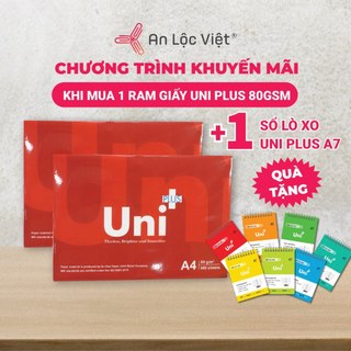{RẺ VÔ ĐỊCH} Giấy in A4 Uni Plus dày 80 gsm - 500 tờ đóng gói màng co với chất lượng giấy cao cấp, tiết kiệm hơn