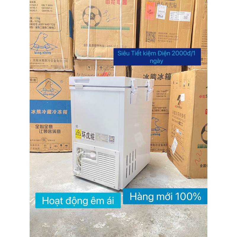 Tủ đông Aux 90 lít cấp đông nhanh chóng, giúp bảo đảm đồ ăn luôn tươi ngon, tủ đông tiết kiệm điện, bảo hành chính hãng