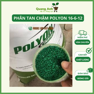 Phân tan chậm polyon 500g hạt xanh 16-6-12