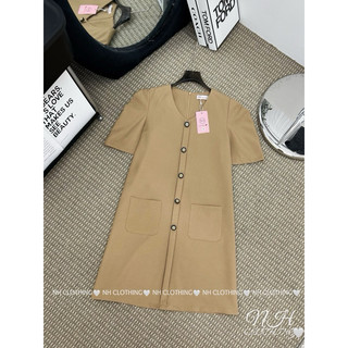 Váy 2 túi cổ tim sm