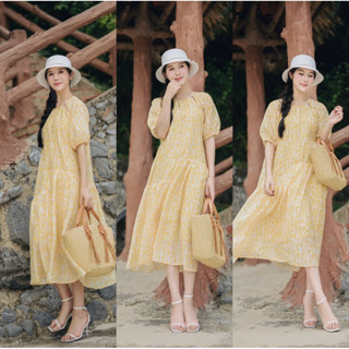 Petbychang - Đầm hoa nhí cut out dáng suông basic kiểu dáng dễ mặc, tone màu tươi trẻ dành cho mùa hè