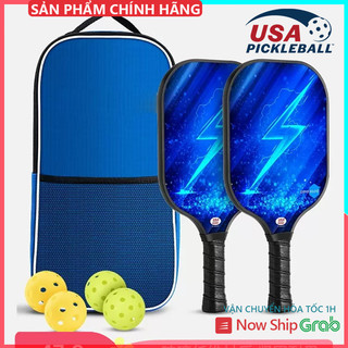 Bộ 2 Vợt Chơi Bóng Pickleball PANELSOUND Bằng Sợi Thủy Tinh Siêu Nhẹ, Đạt Chứng Nhận USA Pickleball, Kèm 4 Bóng