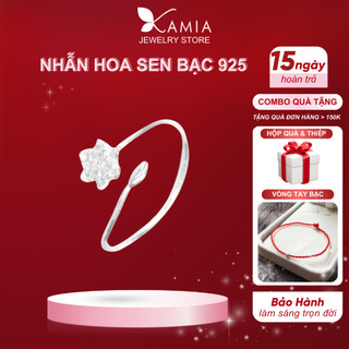 Nhẫn bạc ta hoa sen duyên dáng dễ thương KAMIA N4959