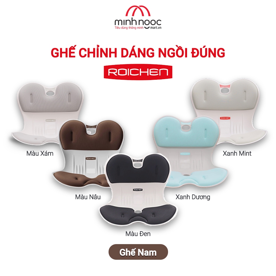 [Roichen Minh Ngọc] Ghế chỉnh dáng ngồi đúng cao cấp Roichen nhập khẩu Hàn Quốc Nam màu xanh mint