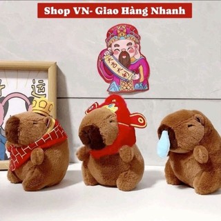 Móc khóa gấu bông capybara dễ thương hình chuột lang nước - móc balo capybara chảy nước mũi