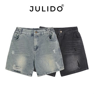Quần short jean nam JULIDO cạp khuy, quần jean short co dãn thoải mái