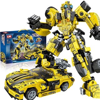 Đồ chơi robot lắp ráp, lắp ghép mẫu robot và xe tranformer với 526 chi tiết nhựa ABS cao cấp