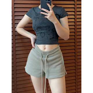 Quần Đùi Nữ Cạp Chun, Quần Short Nữ Dáng Thể Thao Có Dây Rút Quần Đùi Cạp Cao Dáng Ôm Xuân Hè JUDIE.Closet