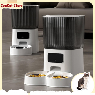 Máy cấp thức ăn tự động thông minh cho thú cưng-Hẹn giờ và định lượng cho chó mèo-Bộ điều khiển từ xa WiFi 3,5,6L SunCat