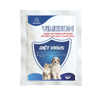 Sát trùng diệt virus gây bệnh care parvo, giảm bạch cầu, hô hấp Vimekon thú cưng