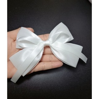 Kẹp tóc mái nơ lụa satin dễ thương