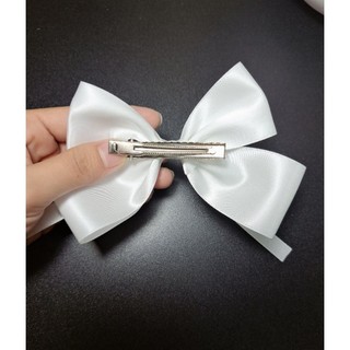 Kẹp tóc mái nơ lụa satin dễ thương