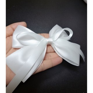 Kẹp tóc mái nơ lụa satin dễ thương