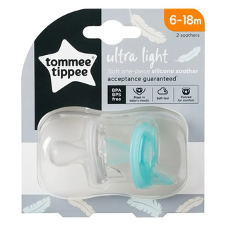 Ti giả silicon nguyên khối tommee tippee 6-18m - màu trắng - xanh