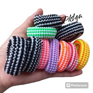 Túi 10 thun cột tóc sọc