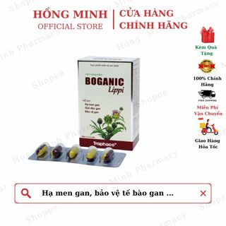 Bổ Gan Boganic Lippi hỗ trợ hạ men gan, giải độc gan, bảo vệ tế bào gan, tăng cường chức năng gan