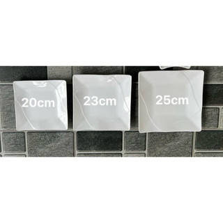 Đĩa nhựa phíp melamine vuông trắng đủ cỡ hàng dày