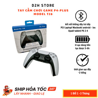   Bản 2025  T28 P4 Plus không dây Bluetooth full skills game Fifa Online 4 Joystick nâng cấp Touch pad cực nhạy 
