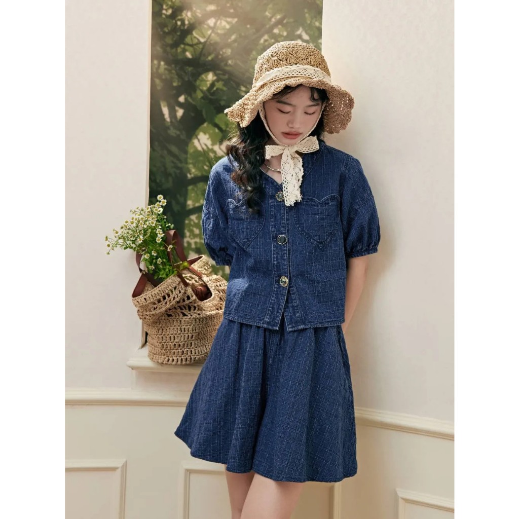 Set áo & quần denim hàng xuất Kuose