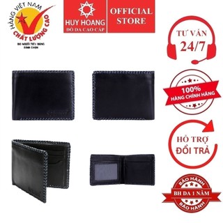 Bóp nam huy hoàng đan viền màu đen hp2135