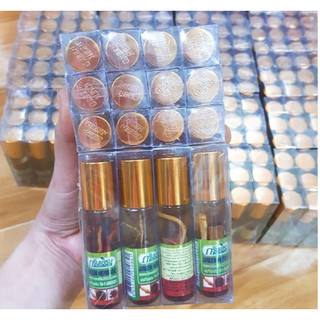 Lốc 12 chai dầu thái lăn nhân sâm thái lan Ginseng Green Herb Oil 8ml