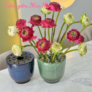 Lọ cắm hoa hình đài sen/lọ cắm hoa hiện đại -cao18cm rộng 19cm