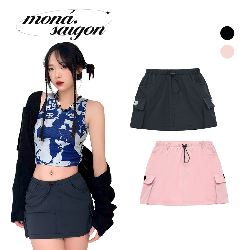 - Chân váy túi hộp cargo MONÁ - BOX SIZE S