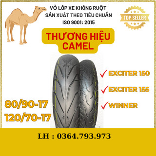 XE EXCITER 150, WINNER ,EX155....Cặp Vỏ Lốp CAMEL Không Ruột Xe Máy DÀNH CHO XE CÔN TAY  : EXCITER 150, WINNER ,EX155...