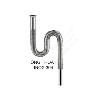 Đuôi thoát xi phông lavabo, đồng mạ inox đuôi sun đồng uốn cong cho bồn rửa mặt 60cm