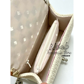 Bộ lót túi hộp nắp gập may sẵn nhiều ngăn dùng trong đan móc len, handmade