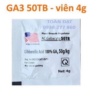 Viên sủi Ga3 50TB , phân bón lá Ga3 tăng trưởng, to trái lớn trái, bóng đẹp trái