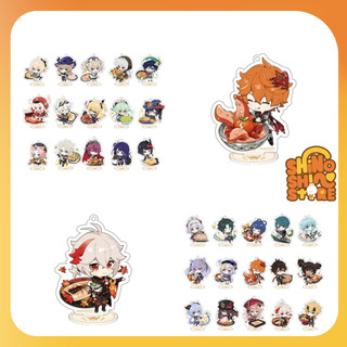 Mô hình mini standee chibi food series genshin impact chính hãng từ official shop Kazuha Tartaglia Zhongli