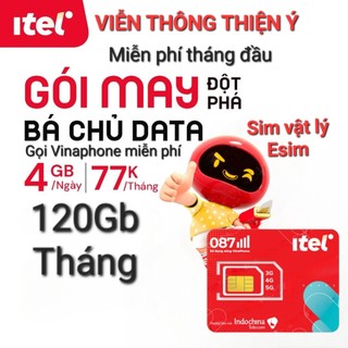 SIM 4G 120Gb Vinaphone iTel 087 GIÁ RẺ GỌI VINAPHONE FREE