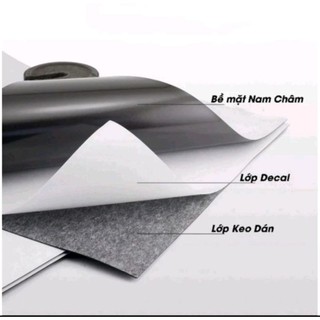 Nam châm lá dẻo a4 có decal keo dán, giáo cụ dạy học tiếng anh đồ dùng học tập văn phòng phẩm GC07