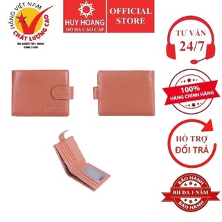Bóp nam huy hoàng bấm nút màu da hp2141