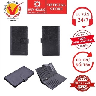 Bóp nam huy hoàng dáng đứng màu đen hp2145
