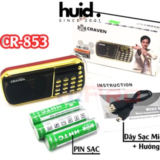  Loa Đài CRAVEN CR-853 3 Pin Siêu Khỏe Nghe Pháp Niệm Phật Giúp Bé Học Tiếng Anh Hỗ Trợ USB Thẻ Nhớ Đài FM 