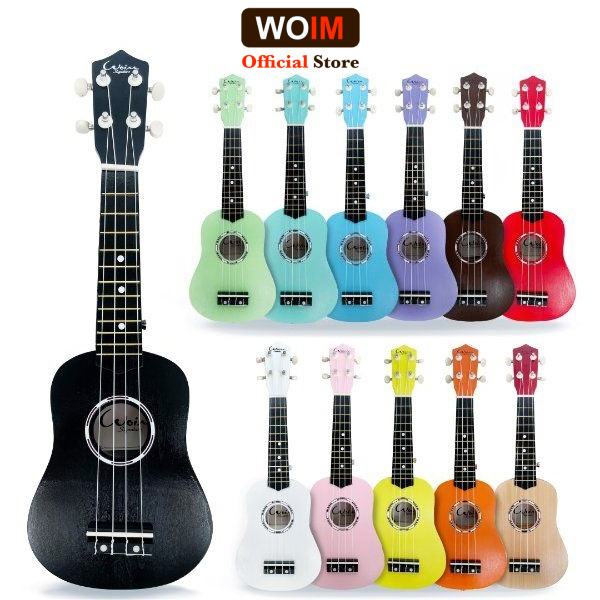 Đàn Ukulele Soprano Gỗ Woim 21 Inch Full Màu - Hàng Có Sẵn Giao Ngay
