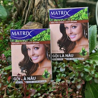 Dầu gội phủ bạc matrix gội là nâu sáng 1 gói
