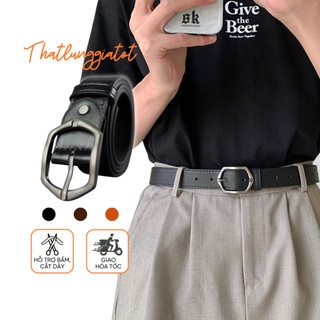 Thắt lưng nam nữ mặt lục giác phong cách Hàn Quốc - dây nịt học sinh nam nữ bản 2.8cm TL092 - Thắt Lưng Giá Tốt