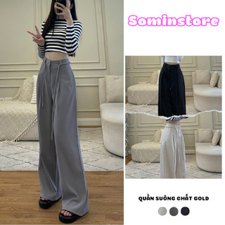 Quần tây ống rộng chất vải cao cấp mềm dày dặn mát lên chuẩn dáng sominstore