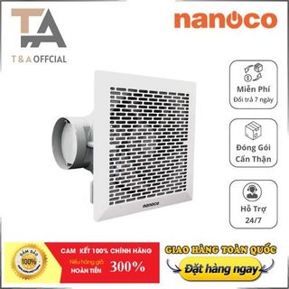 Quạt hút âm trần Nanoco NCV1520-C/NVC2020-C có ống dẫn