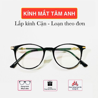 Gọng kính cận nam nữ dáng mắt tròn càng kính thời trang