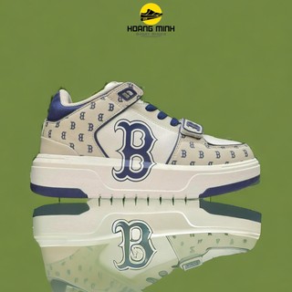 Giày thể thao sneaker mlb chữ b, giày sneaker cổ thấp mlb xanh chữ b full box tặng tất
