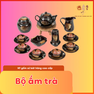 Bộ ấm trà bình trà tráng men con trâu cao cấp chọn nhiều mẫu - kèm phụ kiện