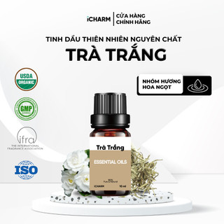 Tinh dầu Trà Trắng xông phòng 10ml, 50ml iCHARM, nguyên chất 100%, không tạp chất, không pha loãng