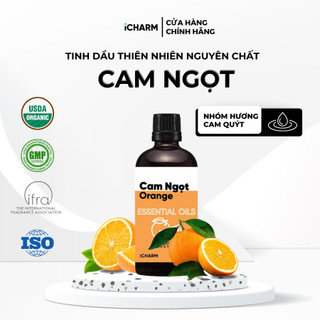 Tinh dầu cam ngọt 50ml, 100ml iCHARM - Tinh dầu thiên nhiên nguyên chất 100%, không pha loãng