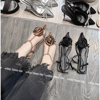 Sandal bông hoa mũi nhọn ,sandan rọ xinh lắm(S0041)