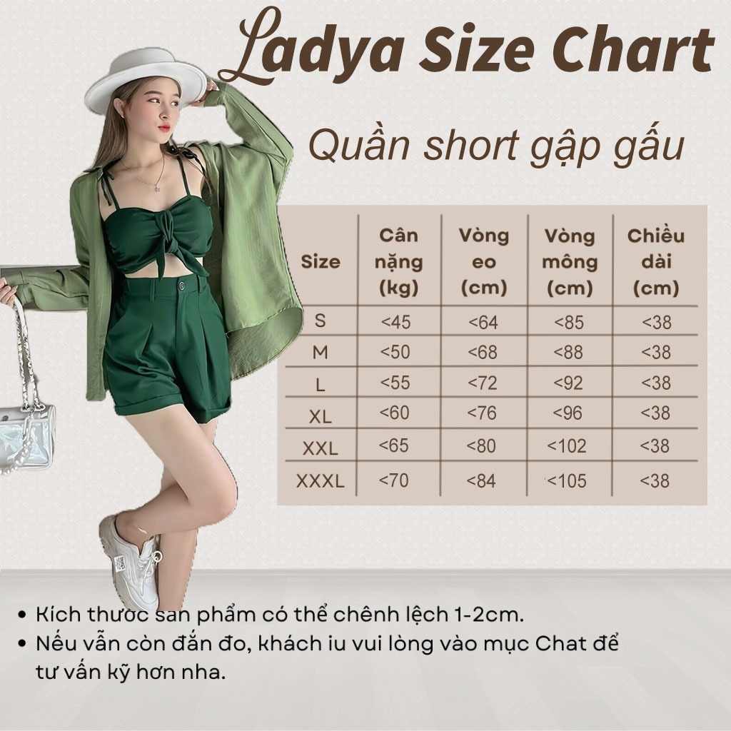 Quần Short Nữ Gập Gấu M224 | BigBuy360 - bigbuy360.vn